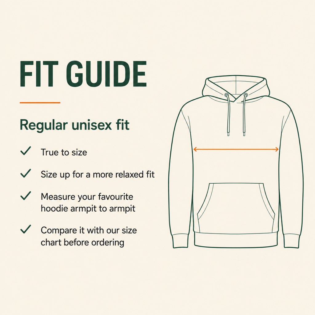 Áit Apparel hoodie fit guide
