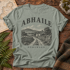 Abhaile Homeward T-Shirt — Bay — Áit Standard Catalog Mockup v1 realistic