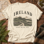 Ireland Goes With You T-Shirt — Ivory — Áit Standard Catalog Mockup v1 realistic