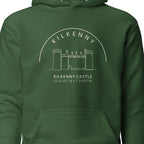 Close-up of the Kilkenny Castle hoodie chest design