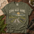 The Long Way Home T-Shirt — Moss — Áit Standard Catalog Mockup v1