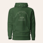 Offaly Clonmacnoise hoodie front view on warm ivory background