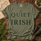 A Quiet Kind of Irish T-Shirt — Sage — Áit Standard Catalog Mockup v1