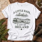 A Little Rain, A Lot of Ireland T-Shirt — White — Áit Standard Catalog Mockup v1