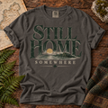Still Home Somewhere T-Shirt — Pepper — Áit Standard Catalog Mockup v1