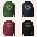 Meath Trim Castle hoodie in forest green navy maroon and black