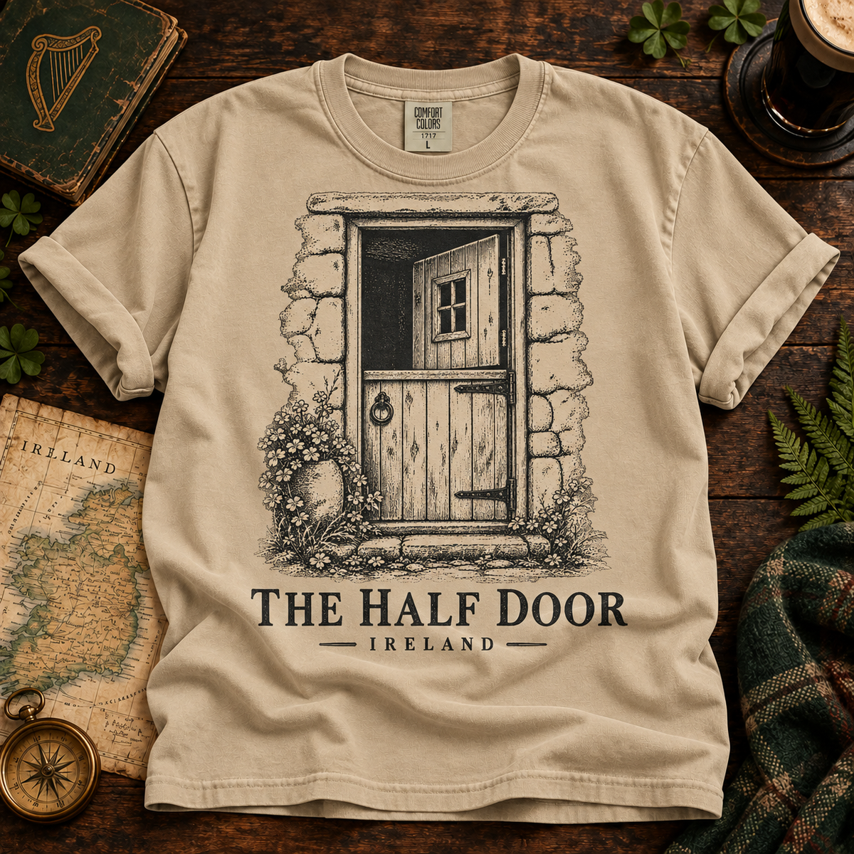 The Half Door T-Shirt — Sandstone