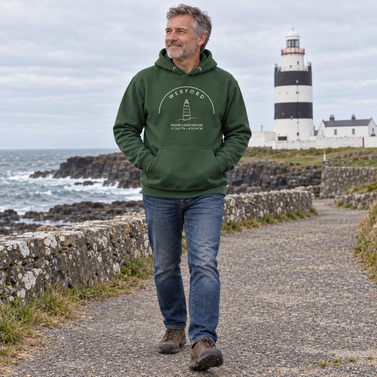 Wexford Hook Lighthouse hoodie male