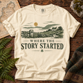 Where the Story Started T-Shirt — Ivory — Áit Standard Catalog Mockup v1